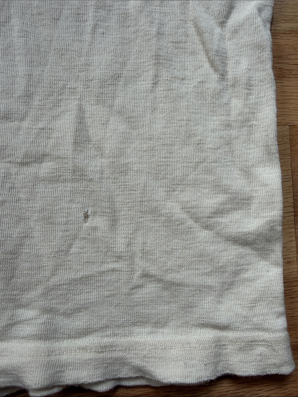 Cosilana German merino wool/silk crewneck cream short sleeve top sz EUR 152 - Picture 8 of 15